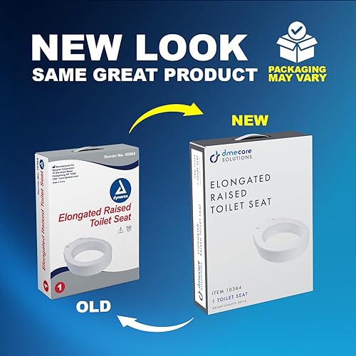 Miniatura 2 de Dynarex Asiento de inodoro elevado alargado sin brazos, portátil