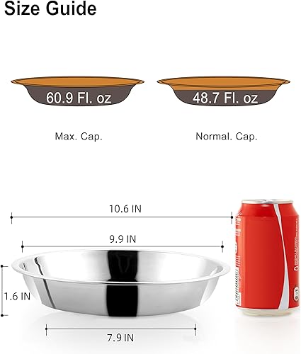 Miniatura 8 de VENTION Cuencos de comida poco profundos para gatos cuencos de repuesto de acero inoxidable para gatos de 7 a 56 onzas para soporte elevado cuencos