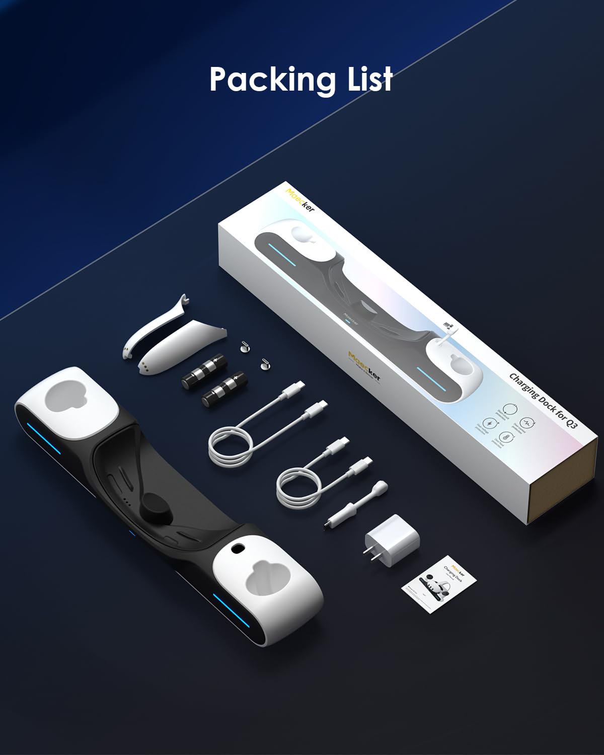 Charging Dock for Meta Quest 3 Charging Station Magnetic Charger for Meta Quest 3 Accessories Charging Stand