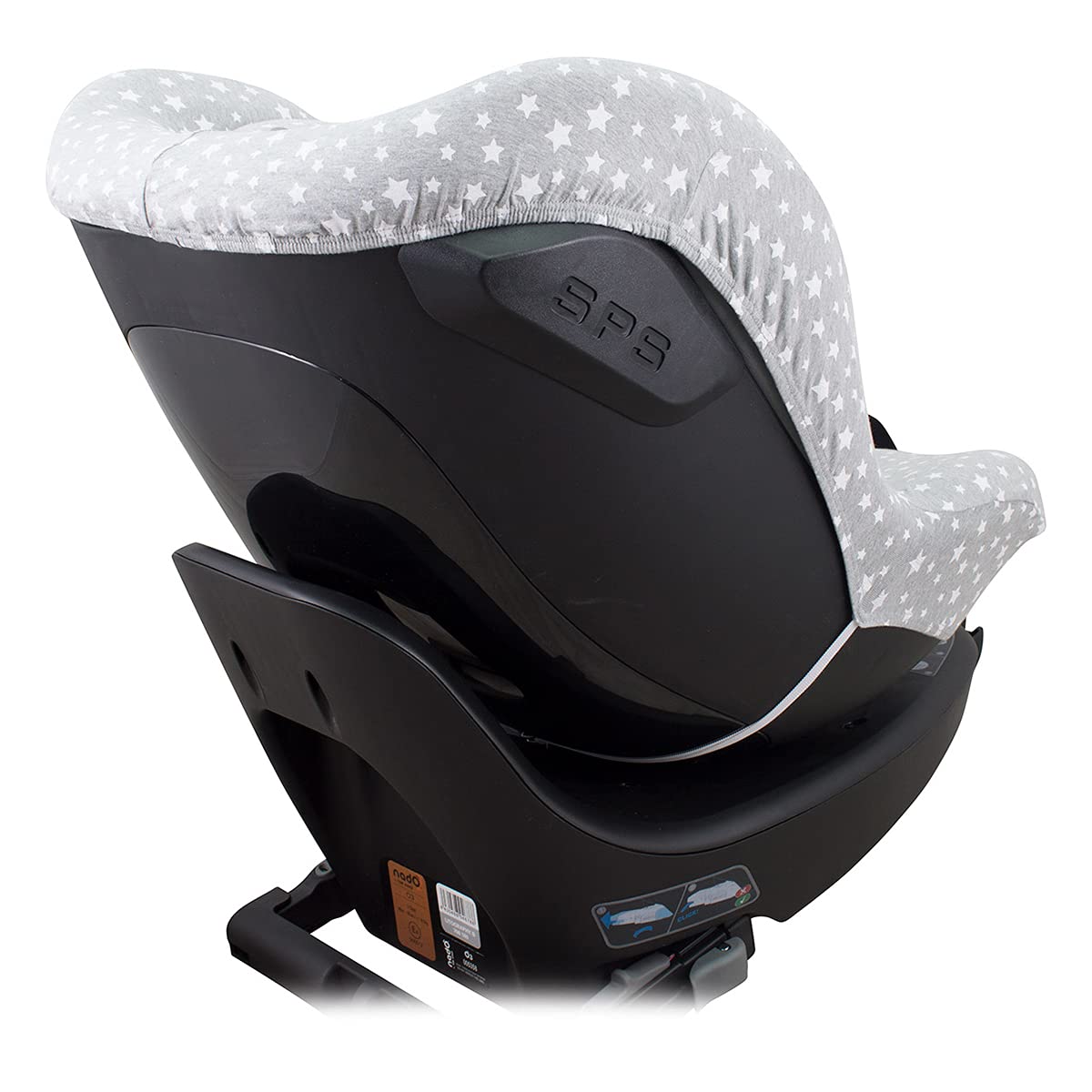 JYOKO KIDS Funda Para Silla De Coche Compatible Con Avionaut Sky Y Be Cool Nado O3 | Algodón Orgánico Transpirable | Confort Suave Para Viajar (White Star) — view 5
