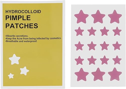 LIULDASHUN 18 Sheet Hydrocolloid Pimple Patch, Cartoon Star Shape, Waterproof Acne Cover Stickers for Facial Skin Treatment, Portable Spot Healing