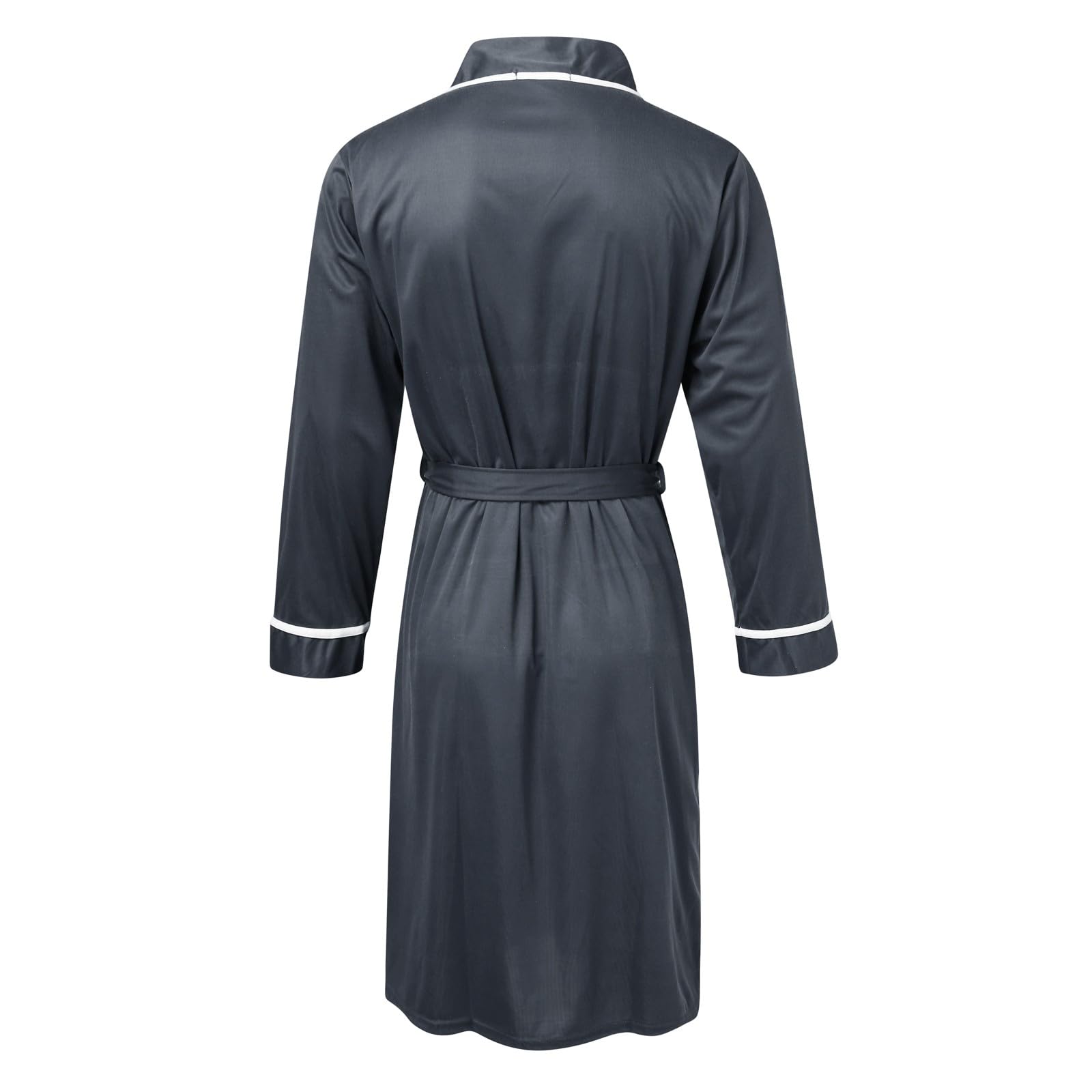 Peignoir Homme Satin,Robe De Chambre Homme Ete Légère Peignoir De Bain Manches Longues Confortable Couleur Unie Pyjama Kimono avec Poche et Ceinture Imitation Pyjamas de Soie