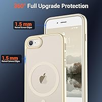 Vista 4 de SUPFINE Funda magnética para iPhone SE 2022 (3ª)/2020 (2ª), iPhone 8 (compatible con MagSafe) (protección contra caídas de grado militar), funda