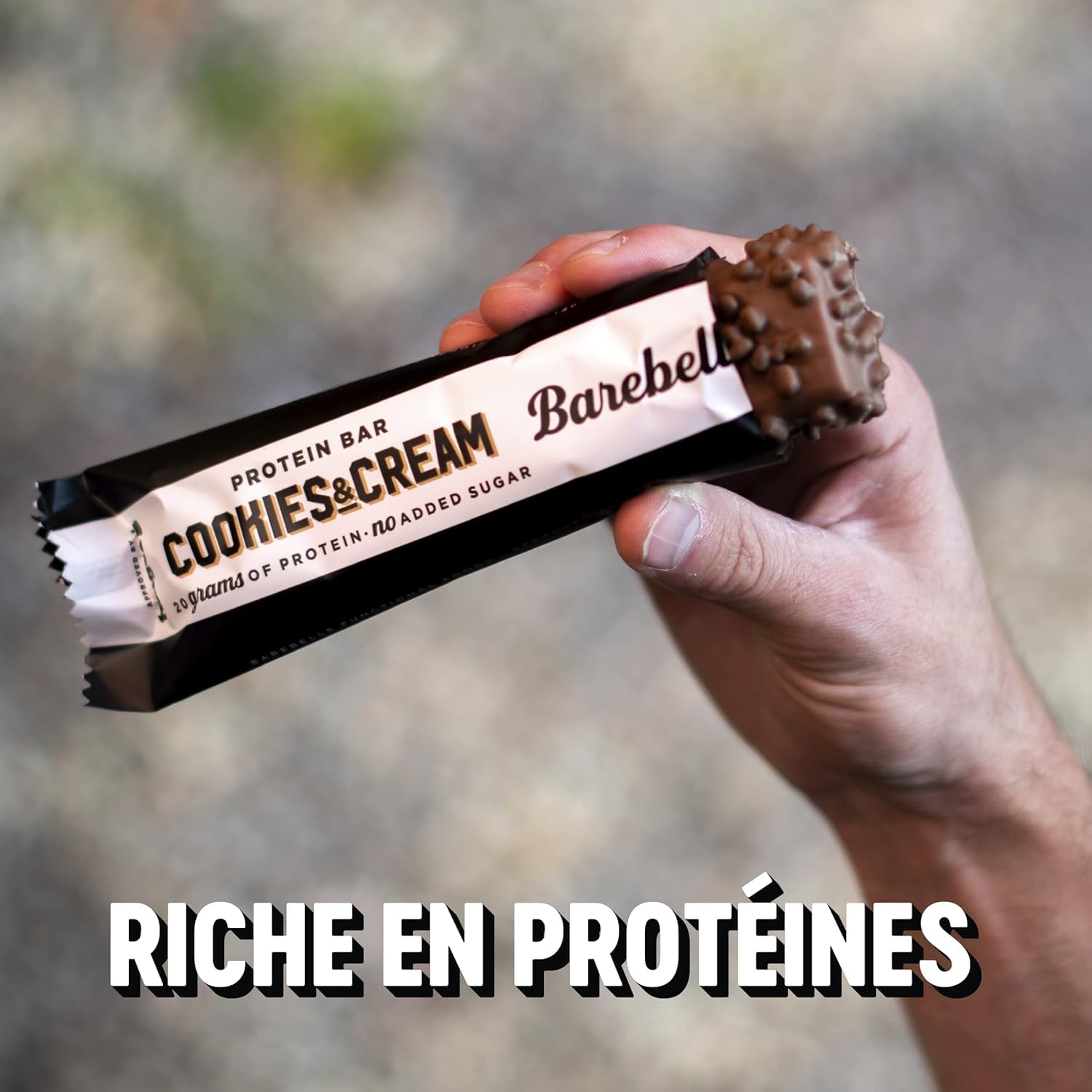 Barebells Protein Riegel – 16g High Protein Bar, Zuckerarm, Eiweißriegel, Ohne Palmöl – Cookies & Cream, 12 x 55gr