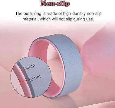 Chirp Wheel Yoga Back Wheel Pink Purple Yoga Wheel for Back Pain, Indoor Home Back Roller Wheel for Fitness Stretching Training, Massage Wheel for Back Pain Relief for Gym Dancing Yoga Studio ( Color