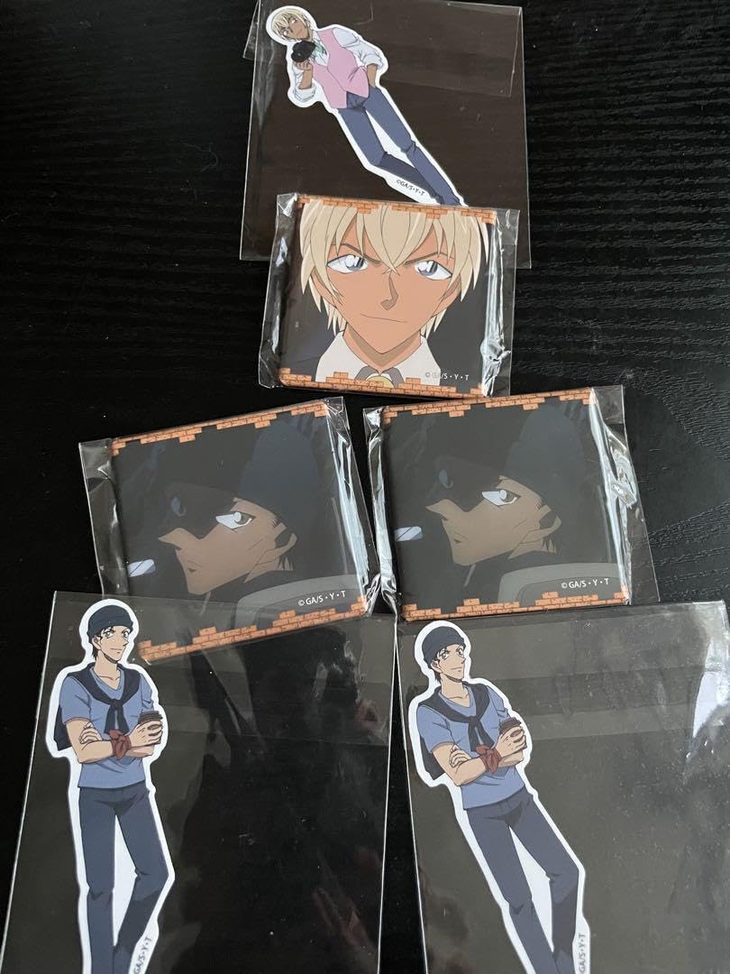 名探偵コナン コナンランド メモリアル缶バッジ 蘭 新一 安室 赤井