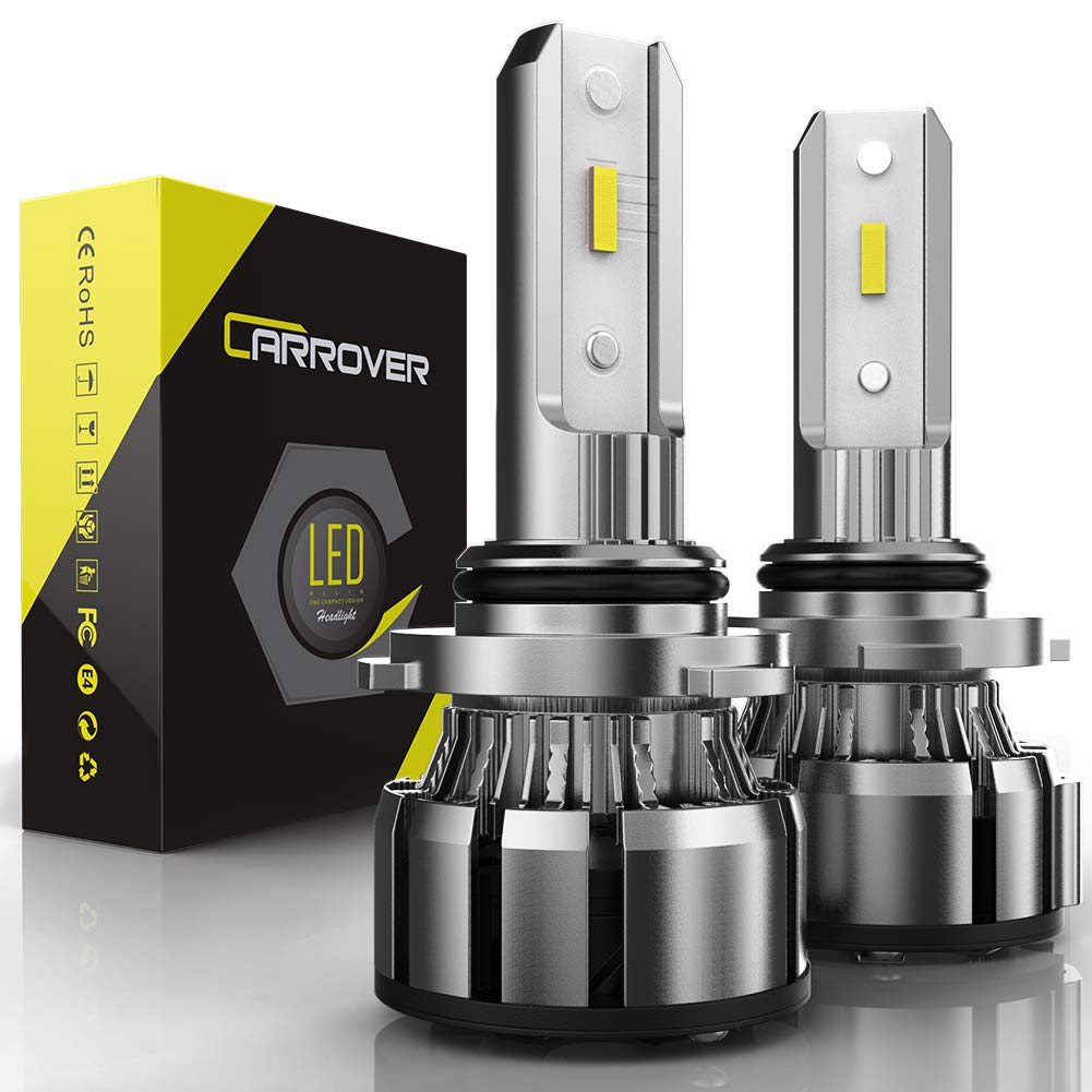 9006 LED Headlight Bulbs, CAR ROVER 300% Brighter 10000 Lumens 6000K HB4 Conversion Kit (Pack of 2)
