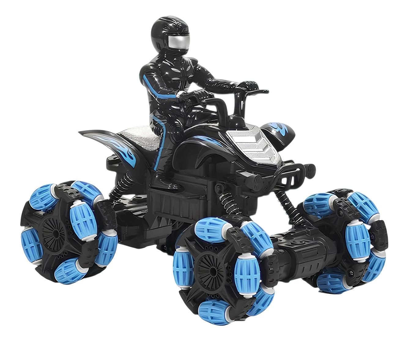 Quad teledirigido con piloto con luces, juguete acrobático Drift 360° Spinning Action Telecomandado ATV Quadbike con doble mando a distancia máquina teledirigida 4x4 Cross Super Quad exterior e