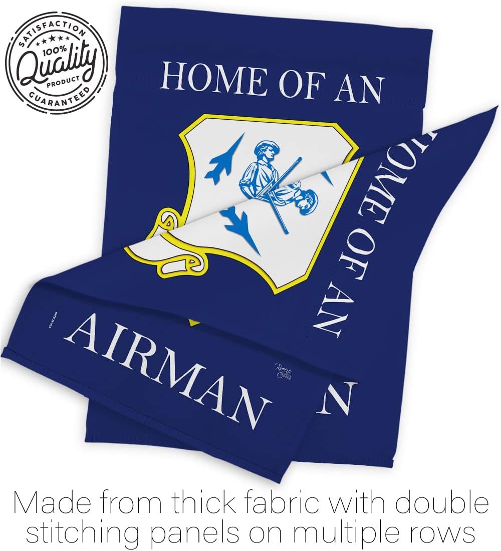 Breeze Decor Home Air National Guard Airman Garden House Flag-Set Armed Forces Army Rangers United State American Military Veteran Retire Official Banner Small Yard Gift Double-Sided, Made in USA