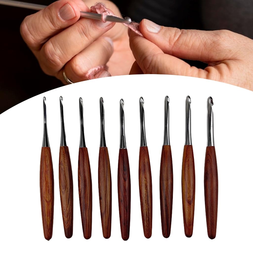 Ergonomiczny uchwyt szydełko 3,5 mm - 8,0 mm drewniany uchwyt szydełko do robienia na drutach