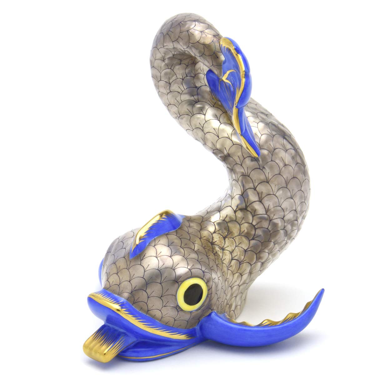 ヘレンド(Herend) 魚ドルフィン(Big)グリーン ハンドメイド 手描き