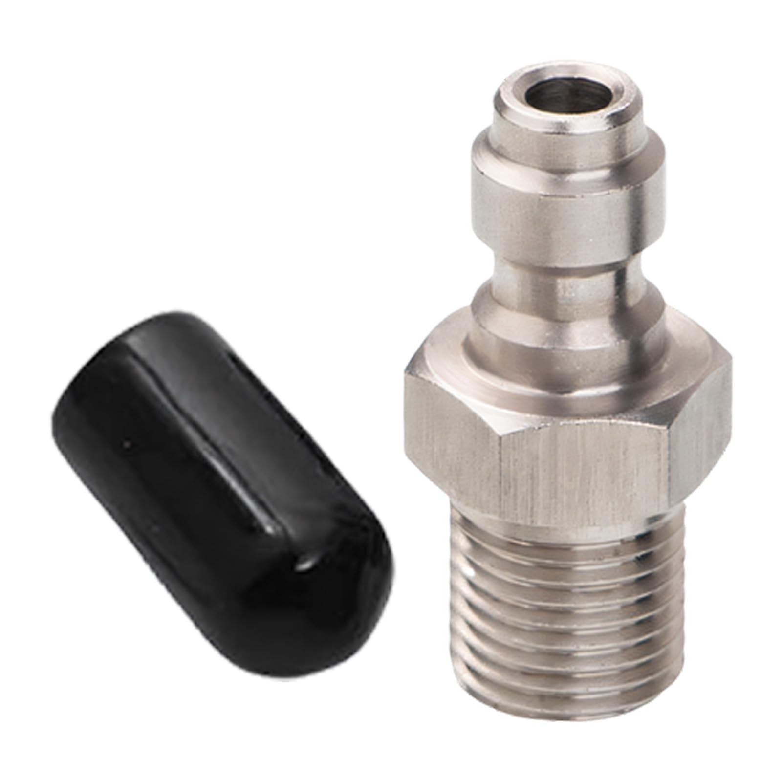 8mm Stainless Steel Male Quick Connector 1 / 8BSPP for Professional Technicians Steel Male Link