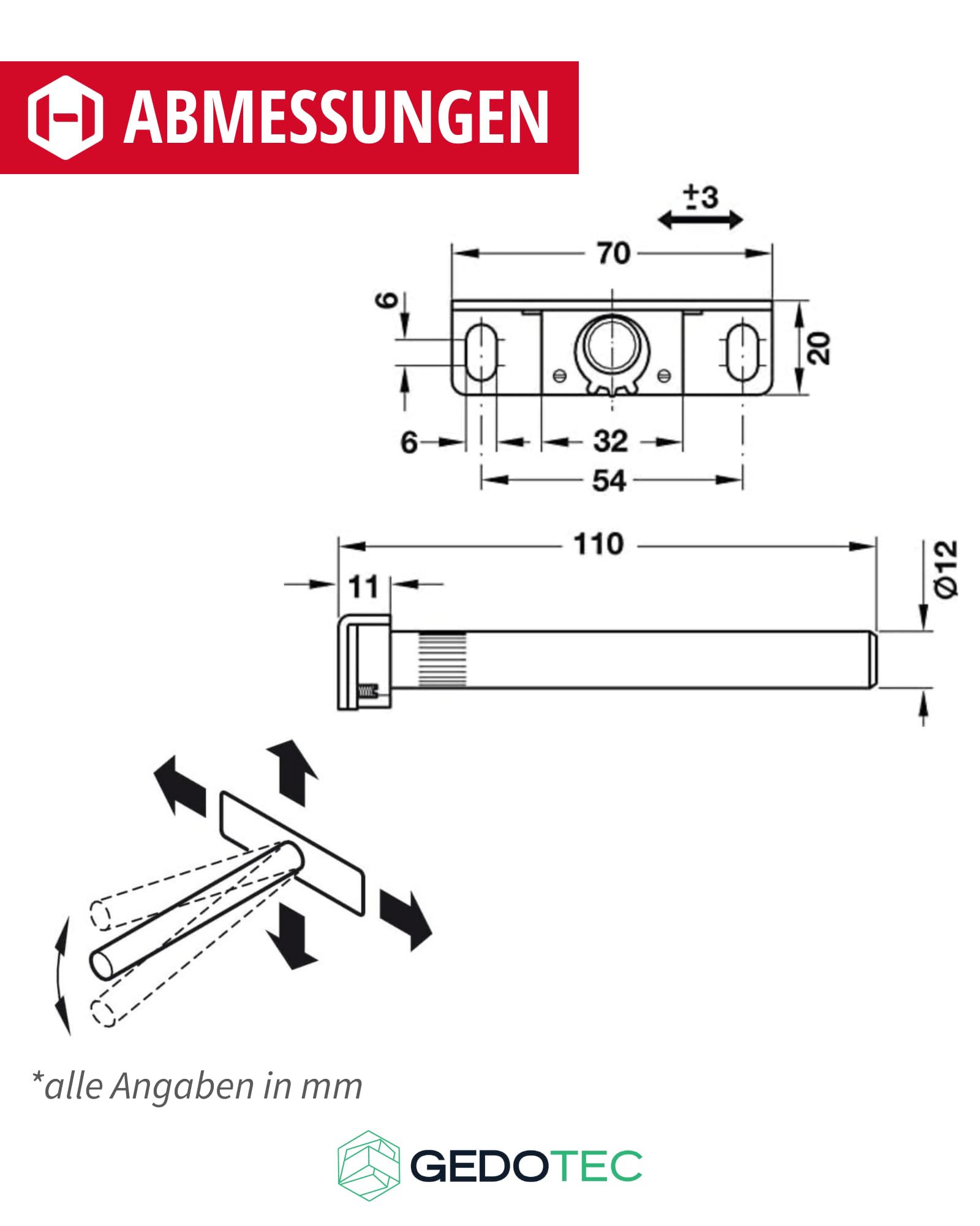 Gedotec Tablarträger Regal-Halterung verstellbar | 10 Stück Regalhalterung unsichtbar mit Tragkraft 180 kg | HEAVY FIX | Regal-Bodenträger aus Stahl - Regalträger | Fachboden-Träger für Wand-Montage