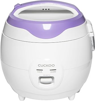 CUCKOO Basic Rice Cooker 6-Cup Uncooked / 12-Cup Cooked, Versatile Rice Maker with Non-Stick Inner Pot, Easy to Use, Auto Keep Warm, White/Purple CR-0671V