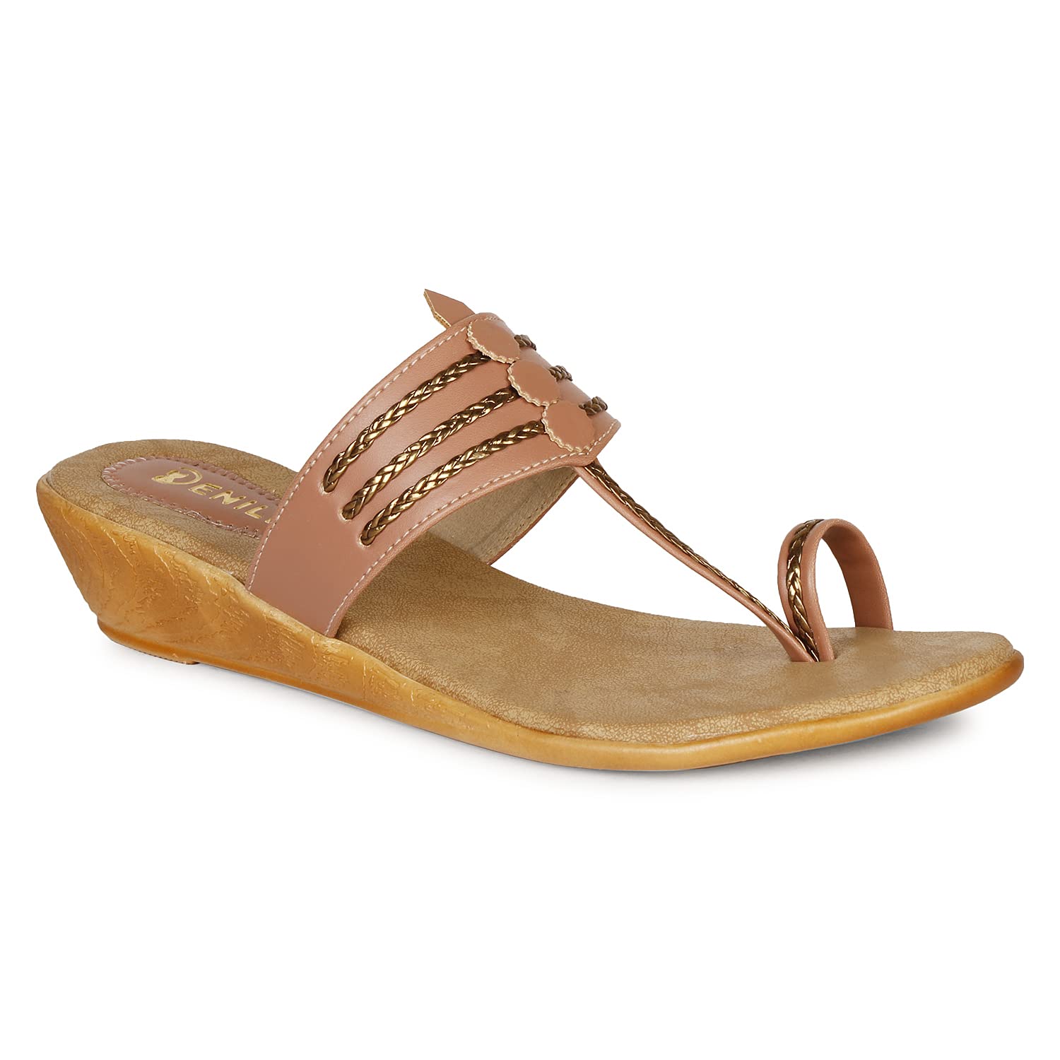 Denill Women's Toe Srap Wedge Sandal