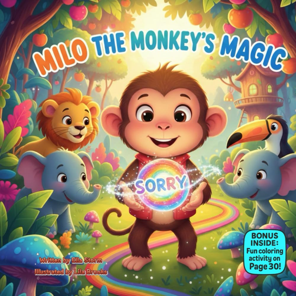 Milo the Monkey’s Magic “Sorry”: A Rhyming Picture Book About Kindness, Apologies, and Caring for Others (Little Paws, Big Feelings)