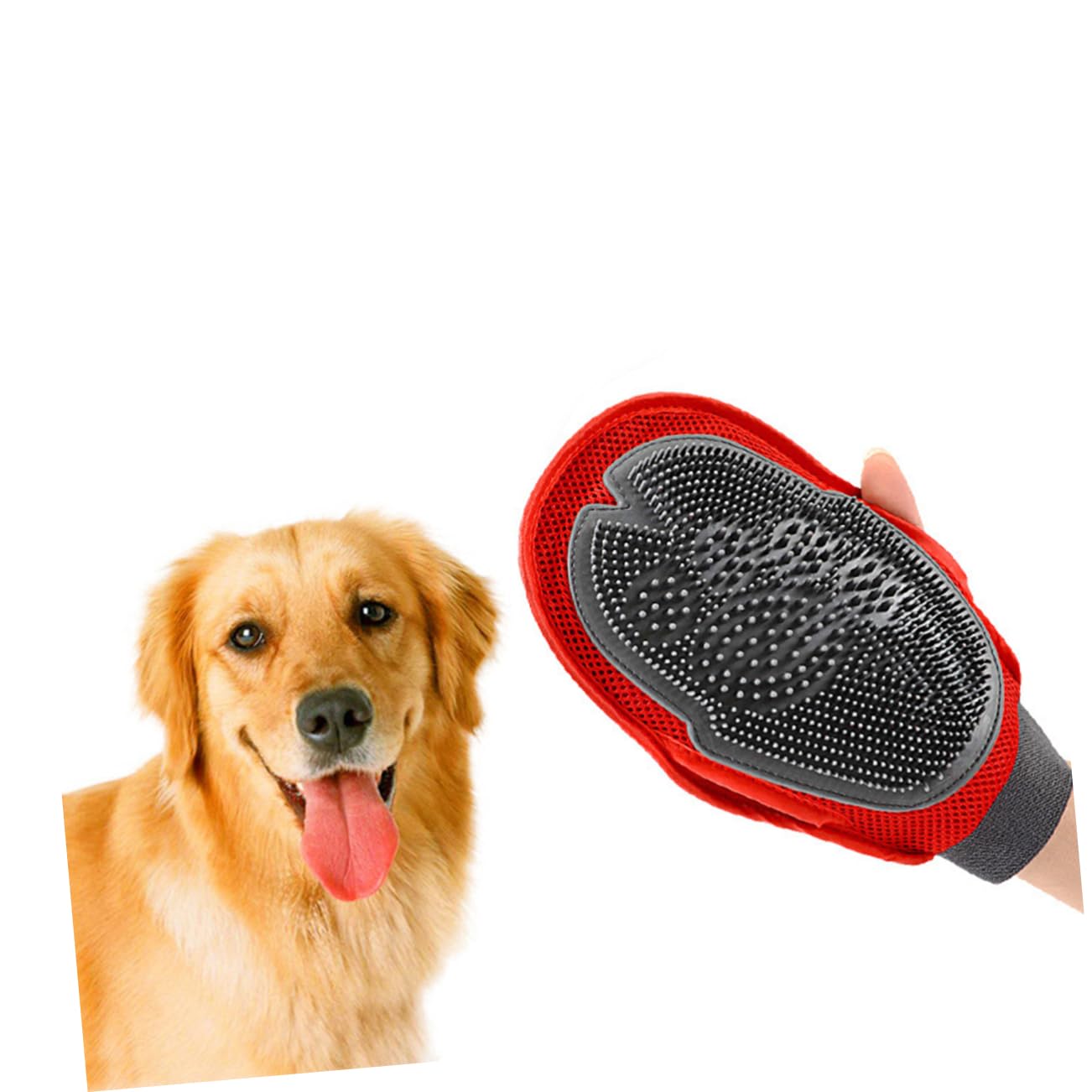 SEWOART Soft Rubber Pet Grooming Glove Dog and Cat Hair Brush for Easy Cleaning and Massage
