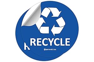 Recycle Stickers for Trash Bins - Blue