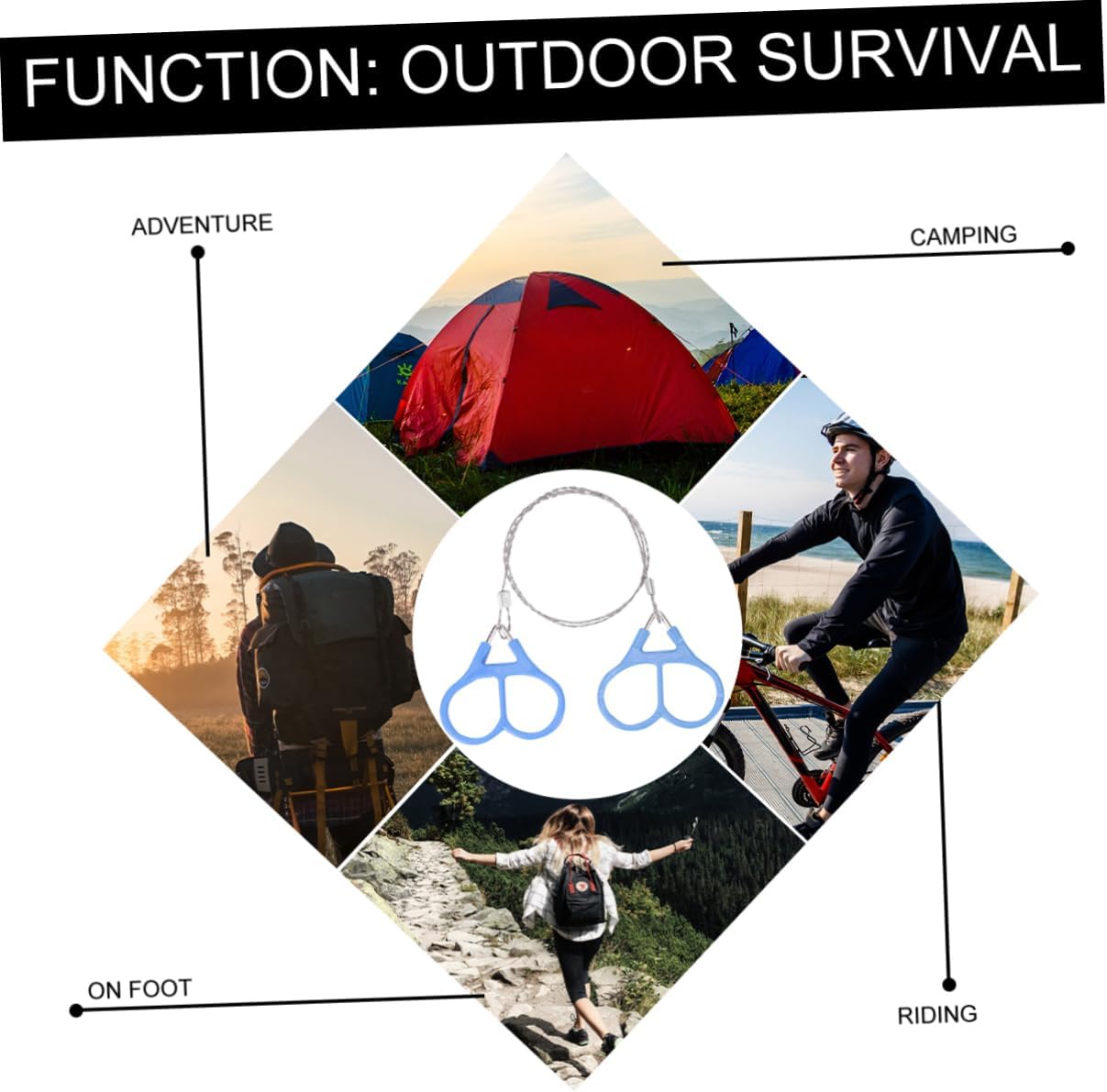4Pcs Outdoor Survival Wire Saws Portable Camping Gear for Hiking Hunting and Emergency Situations Durable and Lightweight