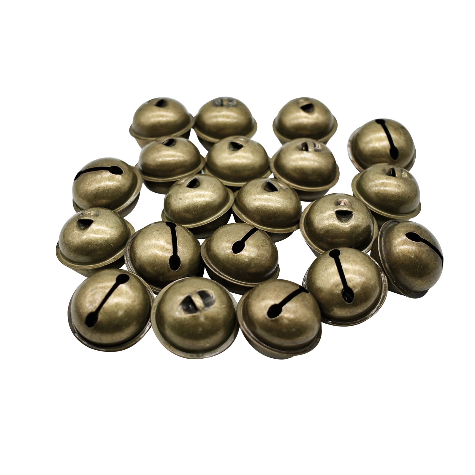 Pinenjoy 40Pcs Vintage Craft Bells 1.45inch Bronze Jingle Bell 37mm Christmas Decorative Bells for Wind Chimes Pet Dog Cat Hanging Pendants Wreath Decoration Making