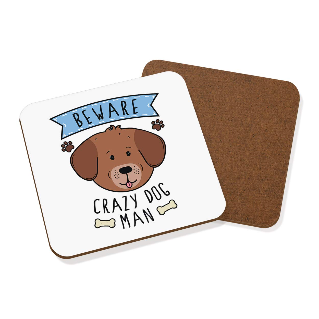 Sottobicchiere Gift Base 'Beware Crazy Fish Man' - Simpatico Tappetino Per Bicchieri - 2