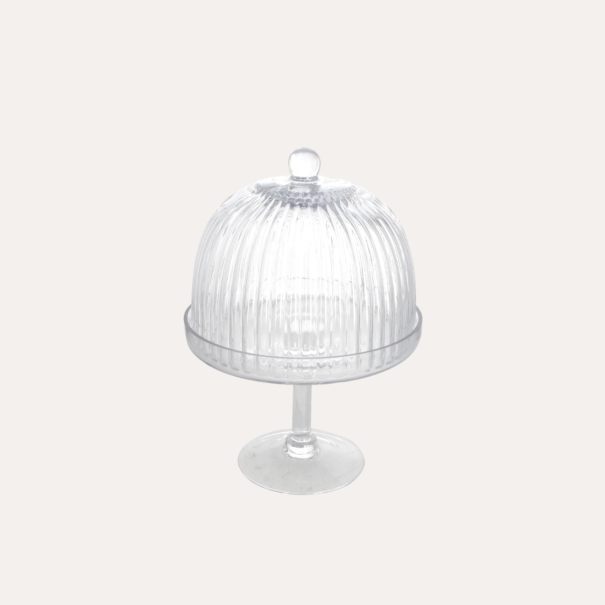 KEYHOME | Kuchenform aus Glas mit Deckel, klein, H. 28 cm
