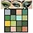 evpct 16 Colors Green Glitter Eye shadow Palette Makeup Waterproof Dark Light Green Yellow orange Brown Shimmer Highly Pigmented Pressed Sparkly Shiny Eyeshadow Palette paletas de sombras para de ojos