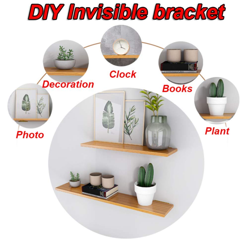 Soportes de estante resistentes de 4 mm para pared, estantes flotantes de 8 a 23 cm de profundidad, soportes de montaje en pared, soporte de estante ciego, soportes invisibles, instalación oculta