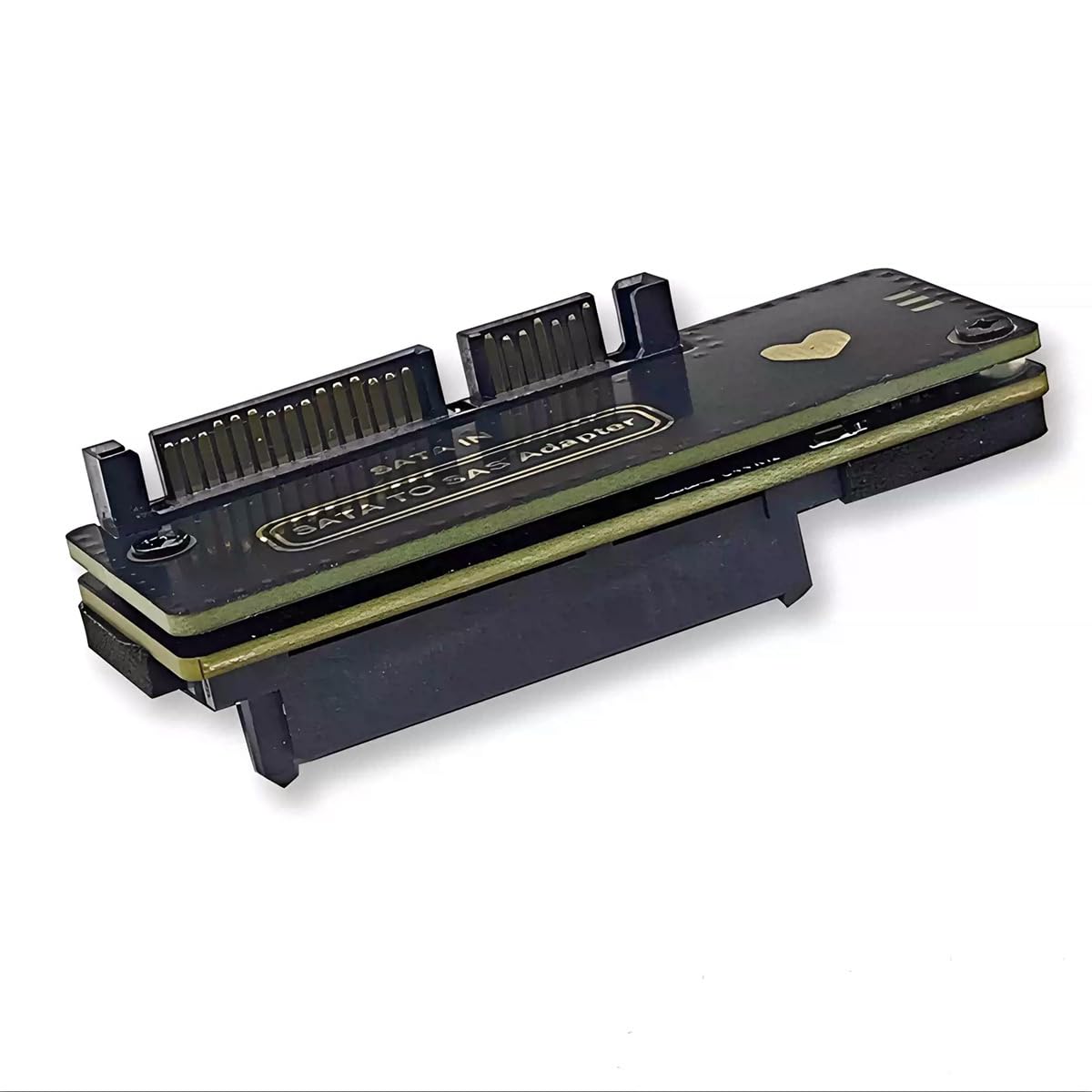 CY Adaptador Raid de Disco Duro SFF-8482 SAS de 29 Pines a SATA de 7+15 Pines de 22 Pines con chipset Controlador SAS y Puerto de alimentación