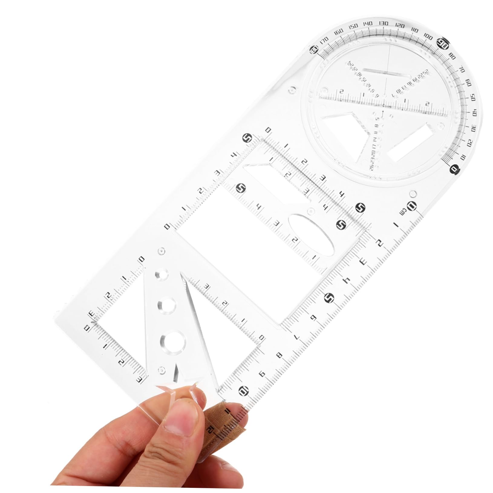 Geometric Drawing Rulers EXCEART Multi-Functional Geometric Ruler Set ...