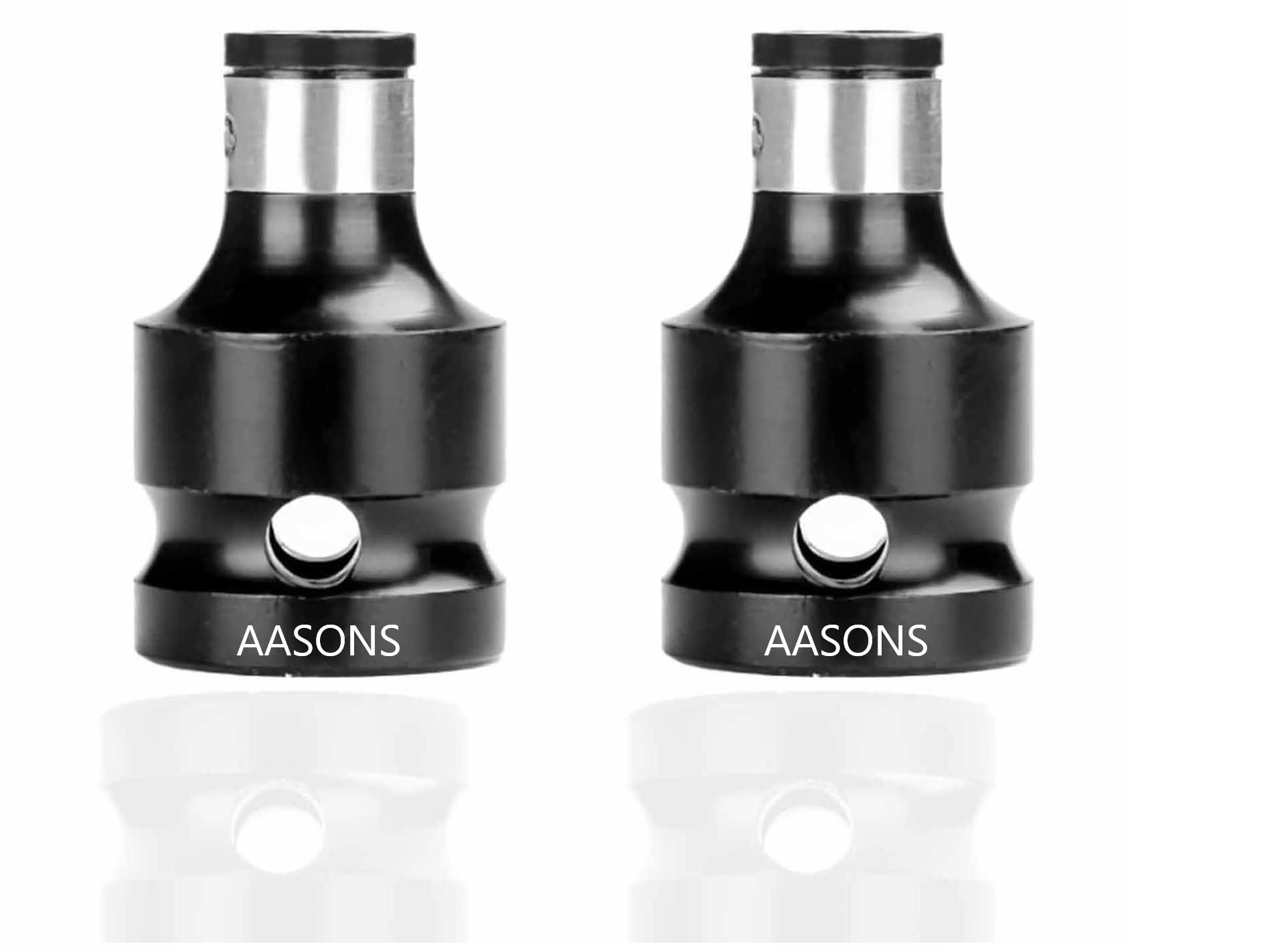AASONS 1/2 to 1/4 Impact Adapter, 2Pcs Socket Adapter and Reducer Hex Bit Holder Accessories Socket Adapter Chrome Molybdenum Steel Ball Detent Hex Adapter Socket-image-15