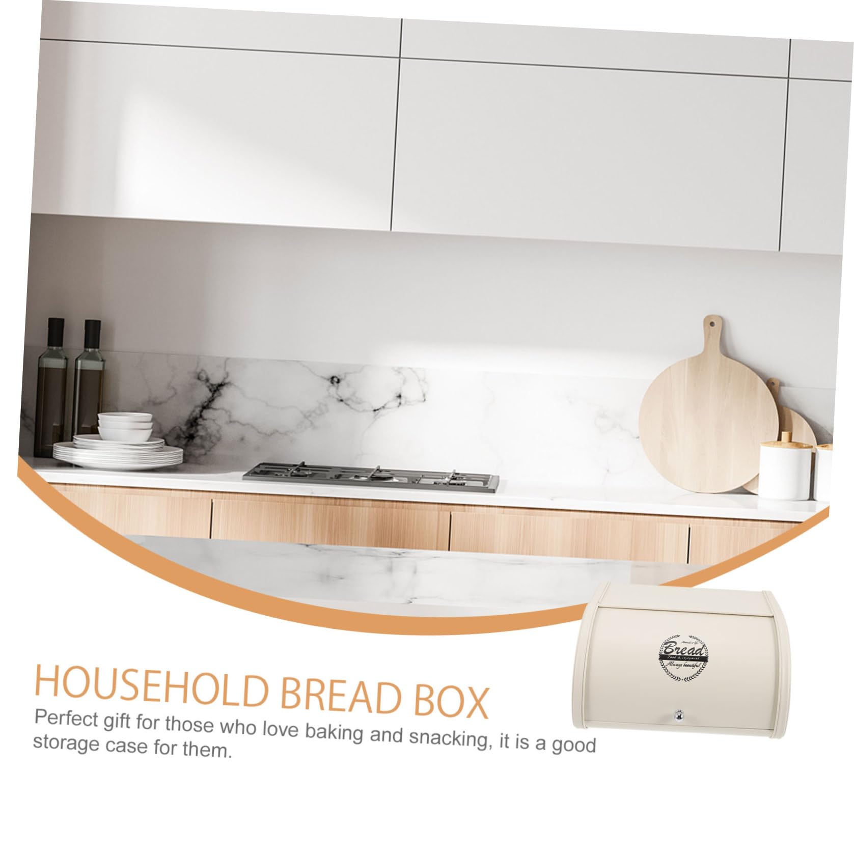 Ipetboom Brottopf Metall Brotkasten Mit Rolldeckel Weiß Eck Brothalter Küchentheke Großer Farmer Brotkasten Für Zuhause Und Café