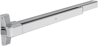 Dynasty Hardware Aluminum Push Bar Panic Exit Device - Commercial Grade for 30-36" Wood/Metal Doors, ADA Compliant, Dogging Key
