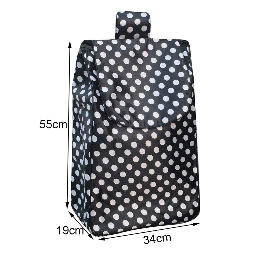 Wózek na zakupy, torba zastępcza, pojemność 36 l, torba na wózek na zakupy, zapasowa do wózka, czarna