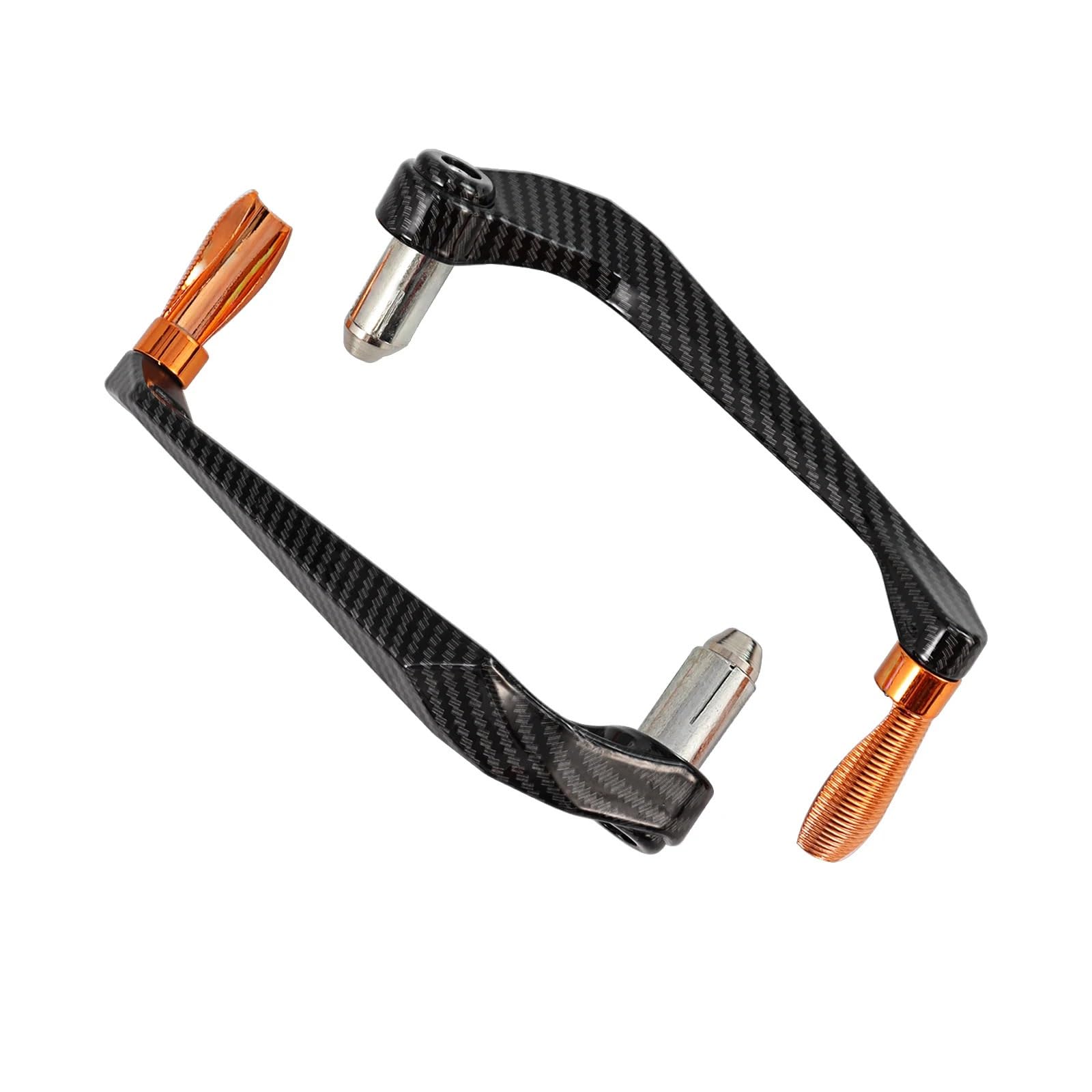 NOAUQWTV Clutch Lever Hand Guard Protector Motorcycle Handlebar Brake Clutch Lever Hand Guard Protector Gear Modification Accessories Handguard Shield Motorcycle Handguards(A-Carbon-Orange)
