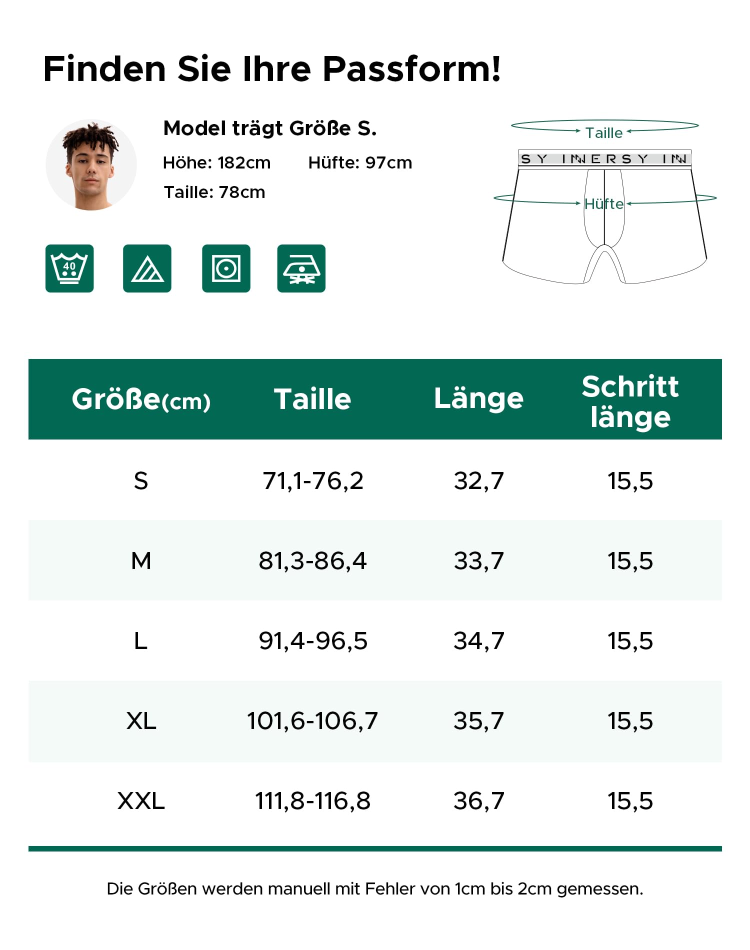 INNERSY Bokserki męskie bambusowe majtki męskie oddychające szorty retro bielizna sportowa, 4 sztuki w opakowaniu