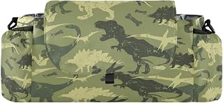 Flradish Camouflage Dinosaur Baby Stroller Organizer with 2 Cup Holders Universal Adjustable Shoulder Strap Detachable Stroller Caddy Accessories Bag for Bottle,Diaper,Phone, Keys,Toys