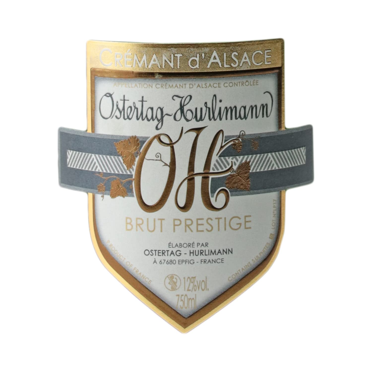Crémant d'Alsace Prestige Brut - Blanc - Domaine OSTERTAG-HURLIMANN - Vin Blanc d' Alsace (3x75cl) HVEEffervescent
