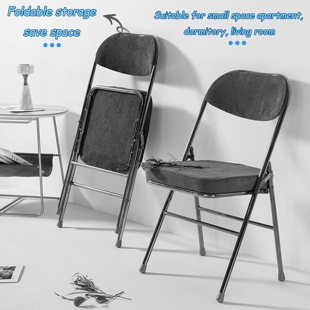 LILIKY パッド入りシート付き折りたたみ椅子ホームレジャー錬鉄製