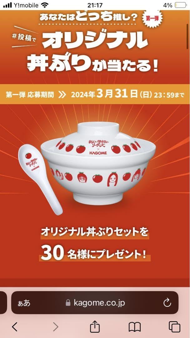 新しい学校のリーダーズ × KAGOME オリジナル丼ぶり & れんげ 新しい学校のリーダーズ ☓ KAGOME X投稿キャンペーン あなたは