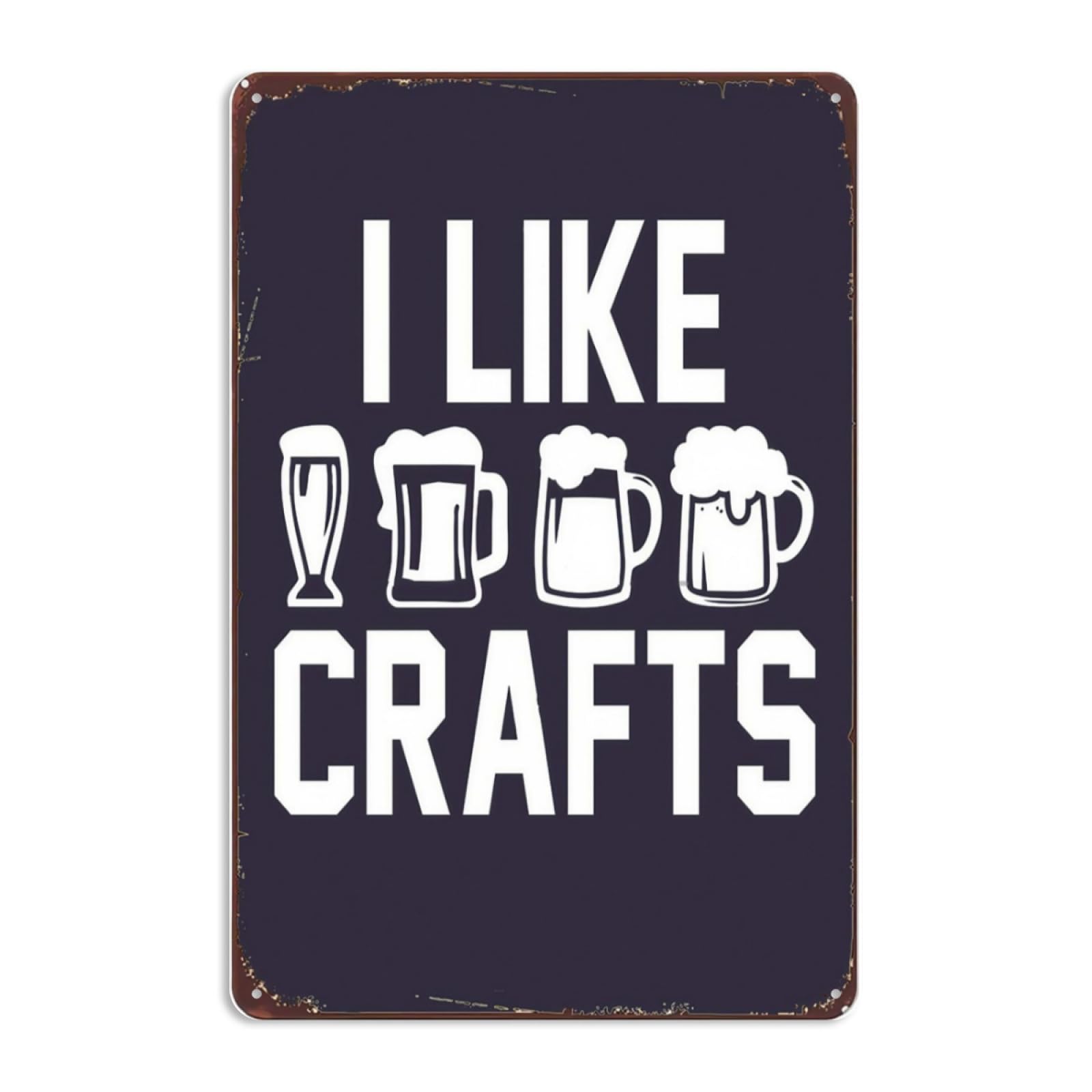 Kwqdozf As Pic 8X12 Inch Metal Sign Featuring Elegant I Like Crafts Craft Beer Funny Brewe