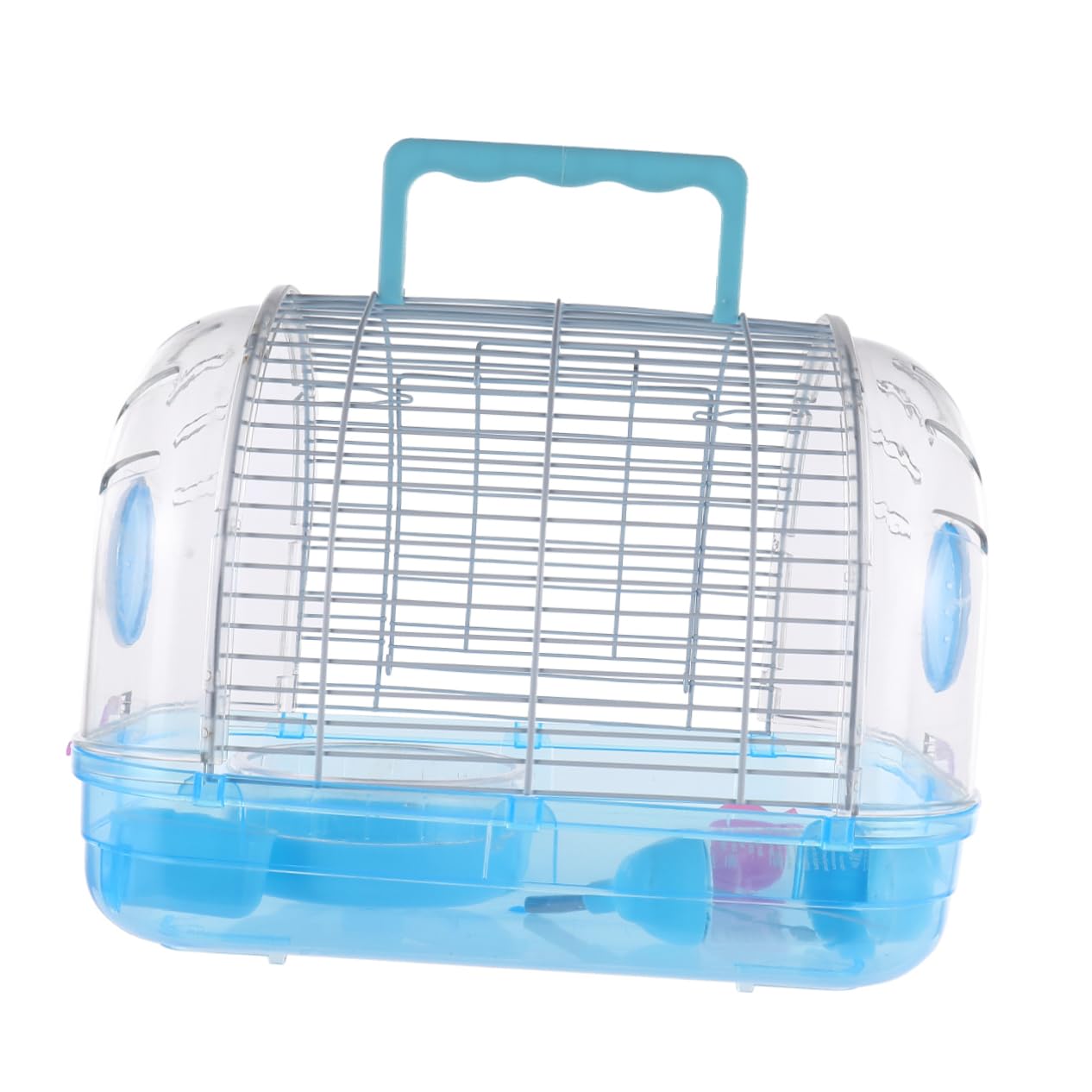 Kisangel Transparenter Bequemes aus Griff mit Hamster Kunststoff Hamsterkäfig zum Tragen Leicht Reinigen Kühles Schlafnest Rattenkäfige Zufällige Farbe und Kleintiere im Freien