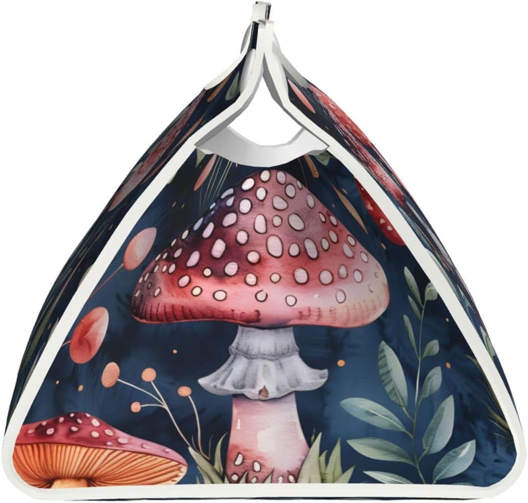 Sewant Mushroom Patterns Rectangle Tissue Box Cover Rectangular Tissues Boxes Cover Decorative Tissue Case Paper Holder Organizer Long Leather Tissue Case Box Cover for Bedroom Dining Office Desk image 2