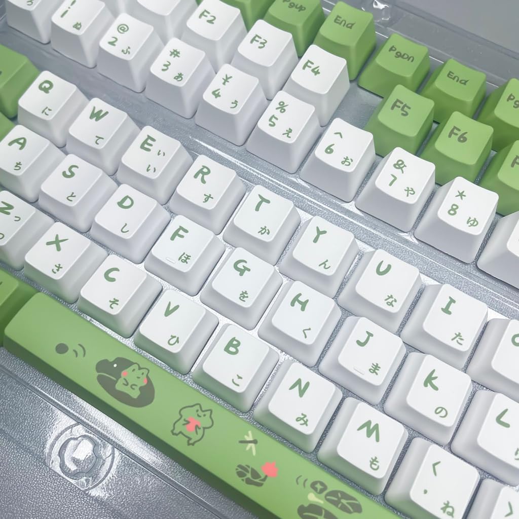 Cute Frogs Design japońskie klawisze do przełączników MX klawiatura mechaniczna, PBT XDA/OEM wysokość dla maszynistek i graczy