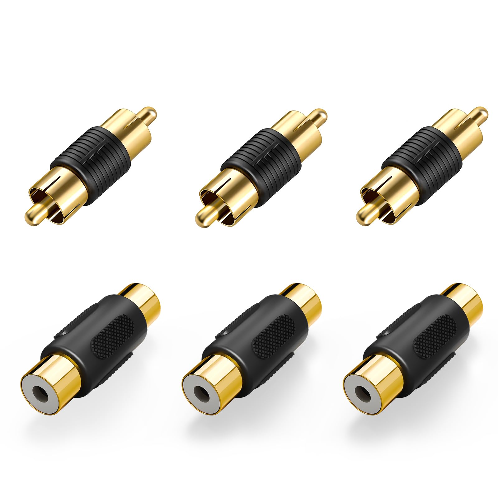Amazon.com: VCE RCA Adapter Gold Plated6 Pack Female to Female