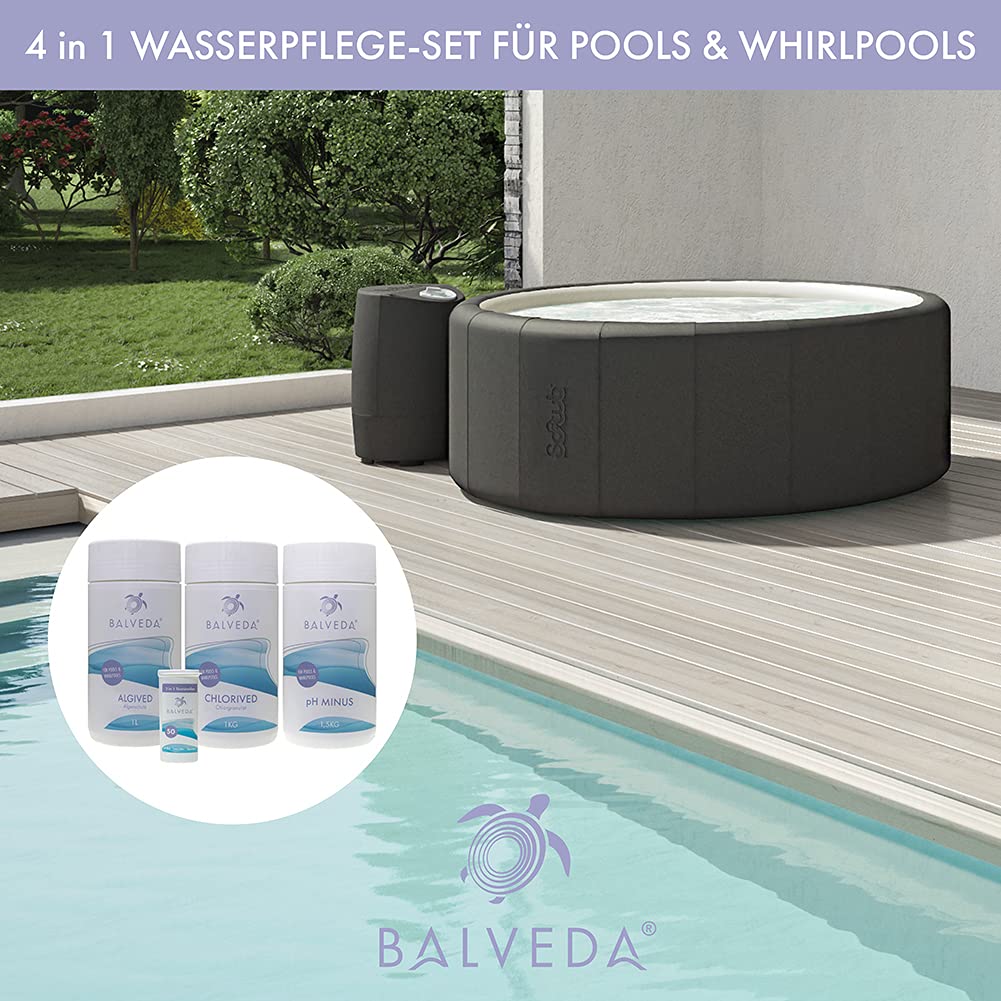 BALVEDA 4 in 1 Wasserpflege-Set für Pool & Whirlpool