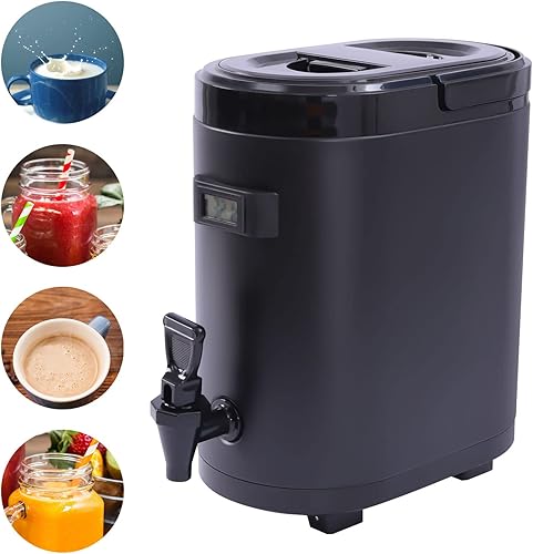 Miniatura 6 de Dispensador de bebidas aislado, de acero inoxidable 304, dispensador térmico de bebidas frías y calientes con termómetro, para té y café calientes,