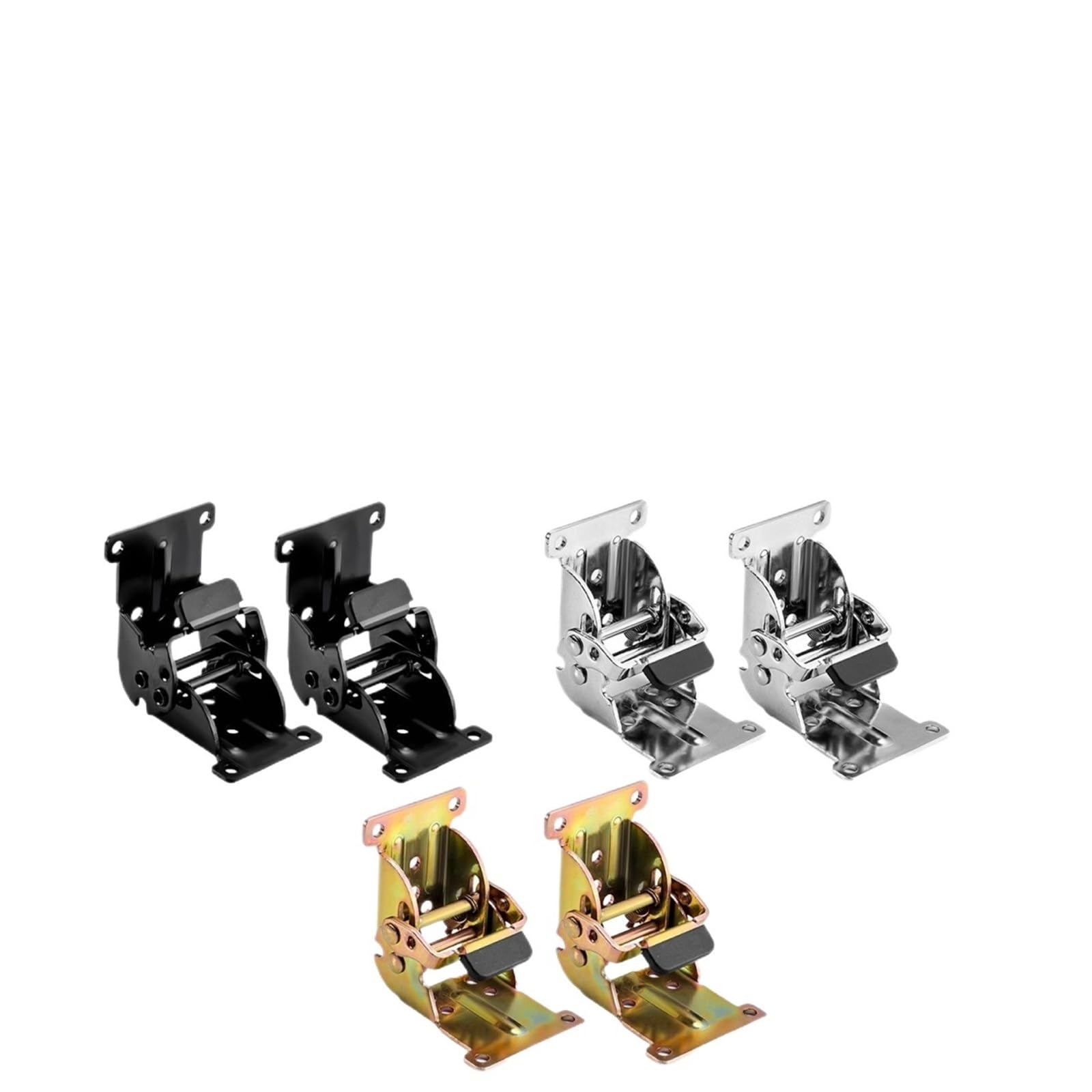 Kdhcvkz Black 2Pcs Furniture Hinges Folding 0-90-180 Degree(Black)