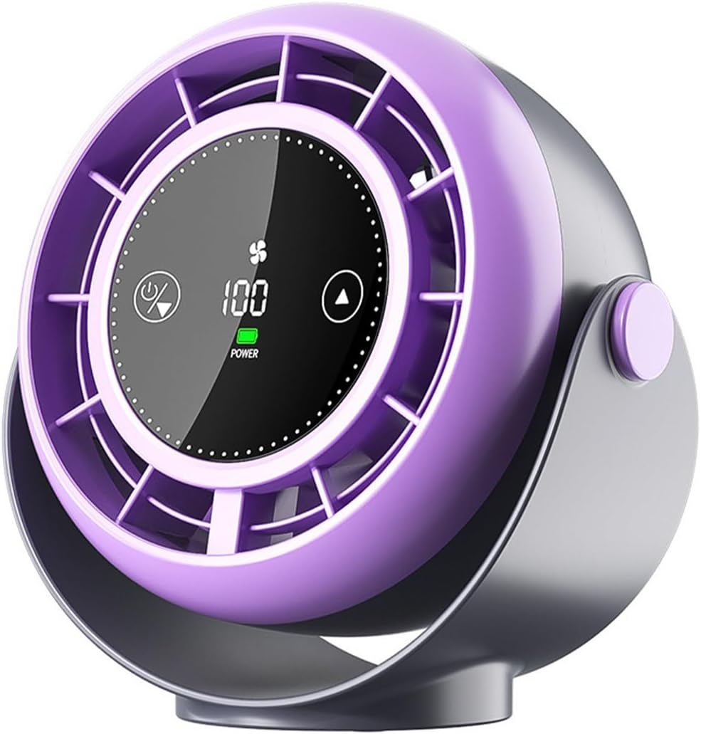 SAYTAY Turbo Desktop Air Circulation Fans, USB Punch-Free Wall-Mounted Ceiling Desktop Fan With 100-Speed Adjustment & 90° Multi-Angle Adjustment, Multifunctional Fan For Various Venues (Purple)