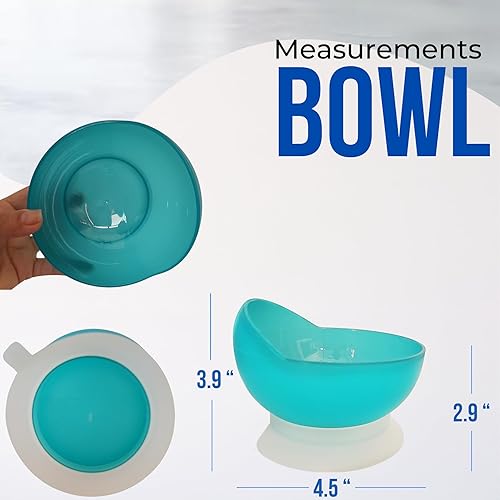 Miniatura 4 de Cuencos para ancianos  Cuenco alto y bajo con base de succión  Utensilios adaptativos  Plato para adultos con necesidades especiales de Parkinson,
